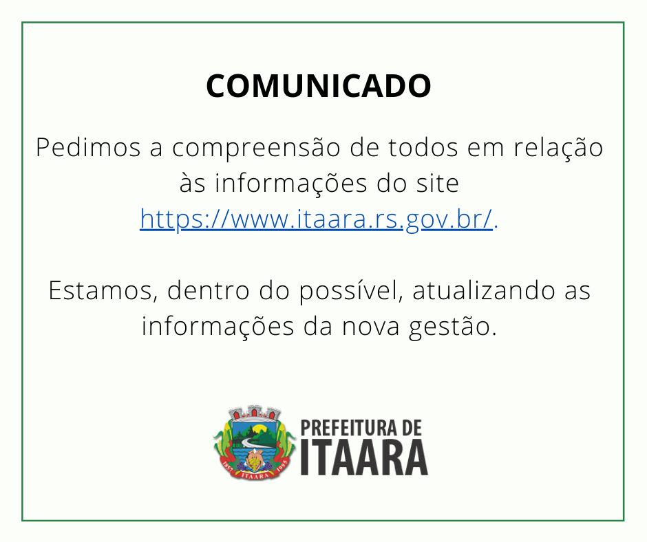 Comunicado Atualização de Informações